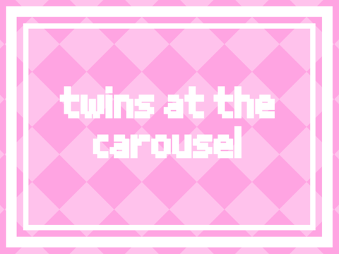 twins at the carousel - animation