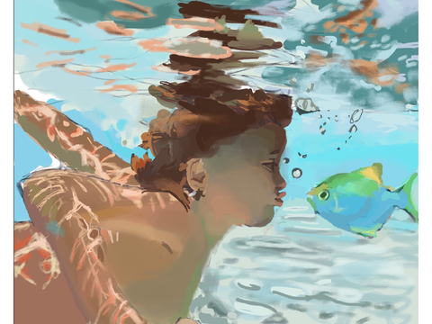 Boy and fish