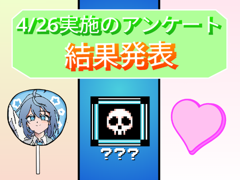 4/26実施のアンケートの結果発表