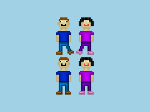 Pixel Characters Art