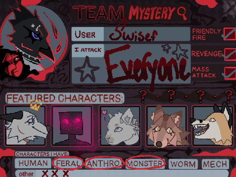 ARTFIGHT 2026 TEAM MYSTERY! Artfight ID Card