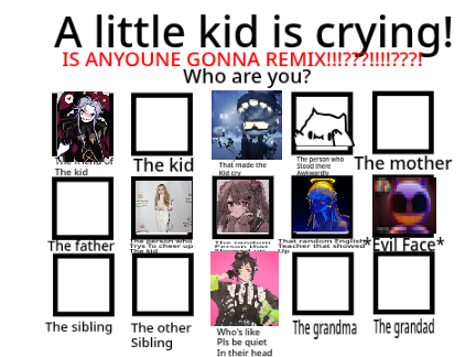 A little kid is crying! Who are you?  remix remix remix remix remix remix remix