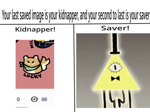 Your last saved image is your kidnapper and your second to last is your saver! remix remix-2
