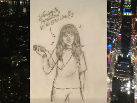 I drew irl me again gng ✌️