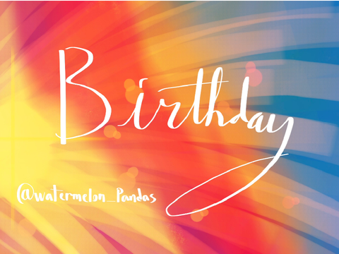 My birthday
