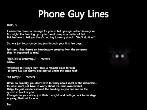 Phone Guy Lines