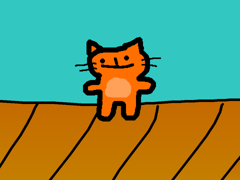 Scratch kat dances on the floor