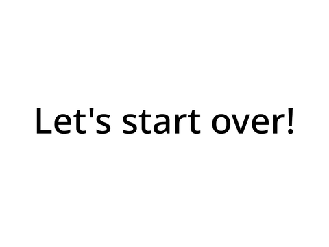 (Reshared) I will start over!
