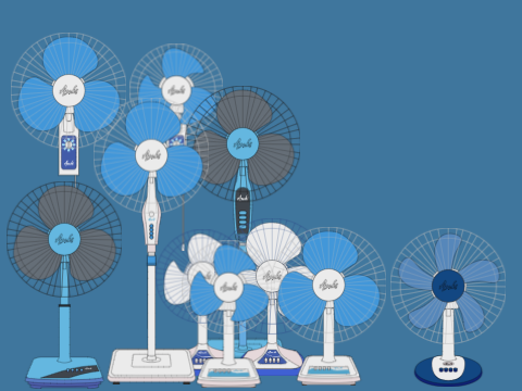 Some Vectors Of Some Asahi Electric Fans.