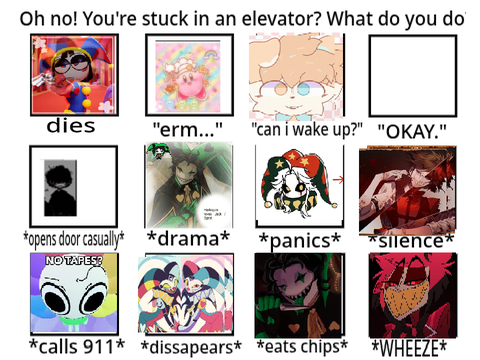 Oh no. You're stuck in an elevator! What do you do? -Im panicking rn- remix-2 remix remix rem… remix