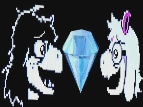 Aqua Deltarune art