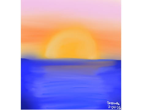 Sun on The Waves Art