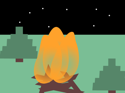 Nighttime Campfire