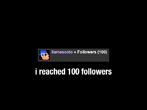 100 followers (somehow)