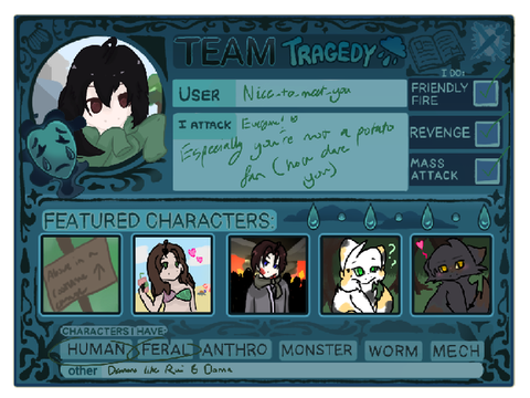 Artfight template thingy