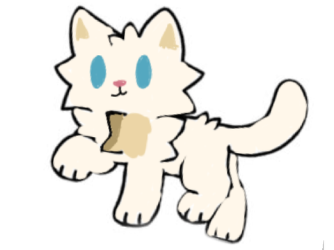 A drawing of Talk tonight's cat