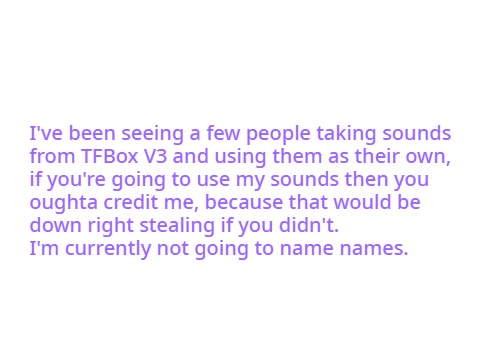 just something I should mention