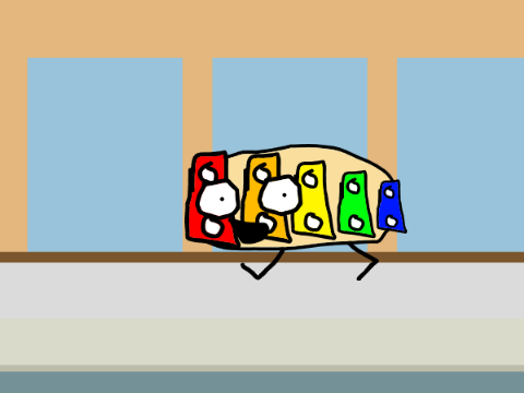 Sneakers O'Toole but A Little Curious, Guitar and Drum, and Cartoonito Shapes