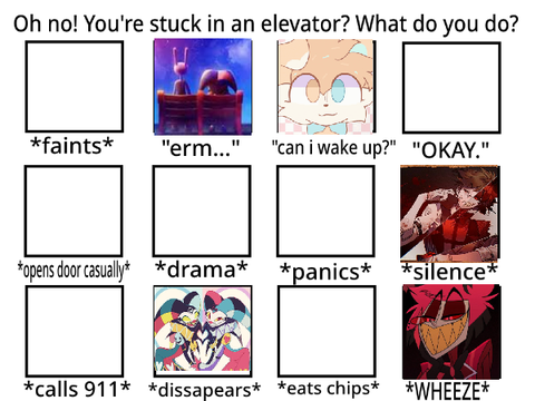 Oh no! You're stuck in an elevator! What do you do? remix remix remix