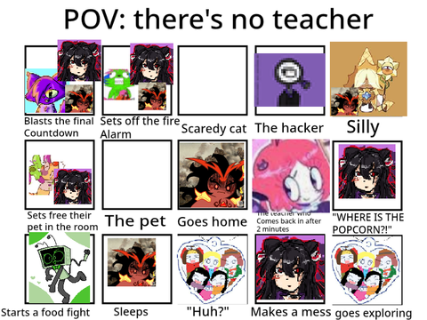 The teacher’s not in the classroom! Who are you? remix remix remix remix remix remix remix re… remix