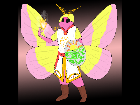 Fuzzwing the rosy maple mothman