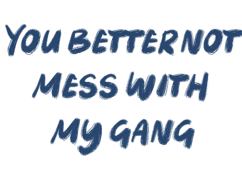 YoU BeTter NoT MeSs wIth mY gAnG