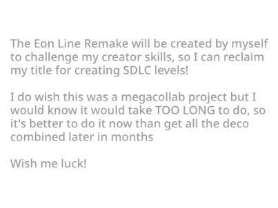 Announcement of Eon Line Remake