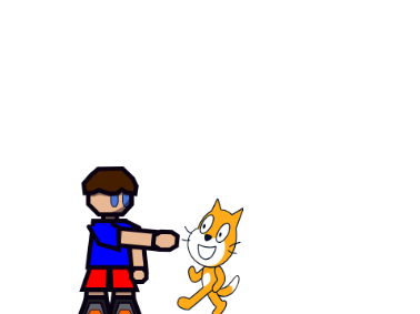me hitting scratch cat (loop)