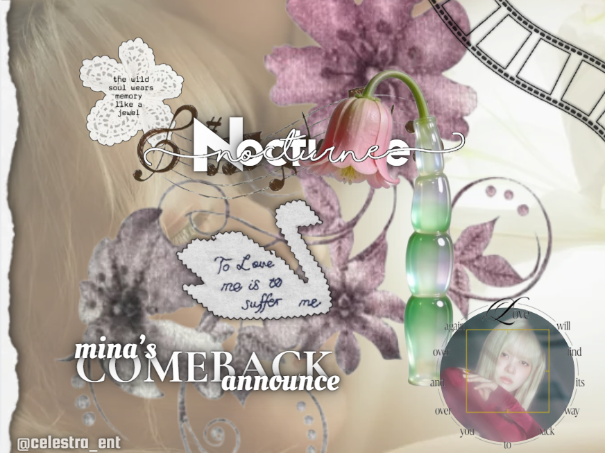 ⏤ NOCTURNE　/ ♥︎̼̻♥︎̼̻　MINA's ep announcement + concept photos　♡ྀ