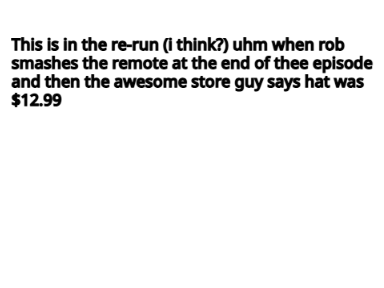 Awesome Store Guy impression