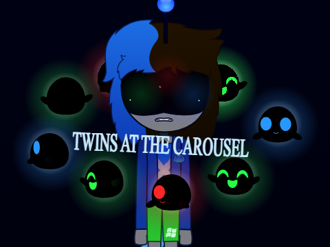 twins at the carousel . animation/trend remix