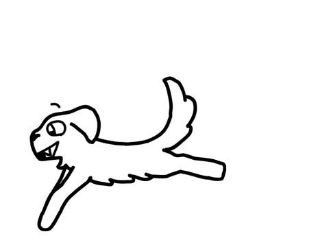 dog running anim