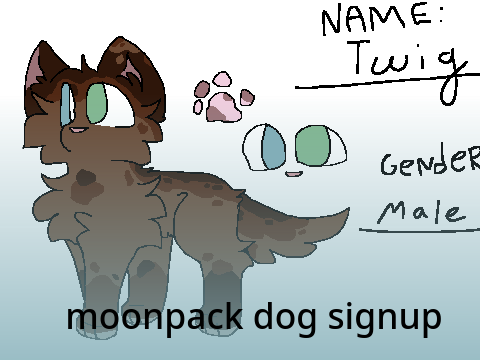 moonpack dog signup / Twig ref 