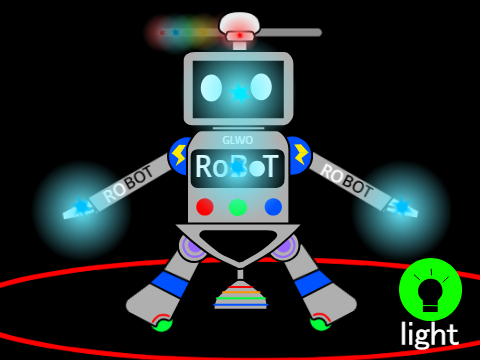 GLOW in the DARK superb robot- Meto Toys