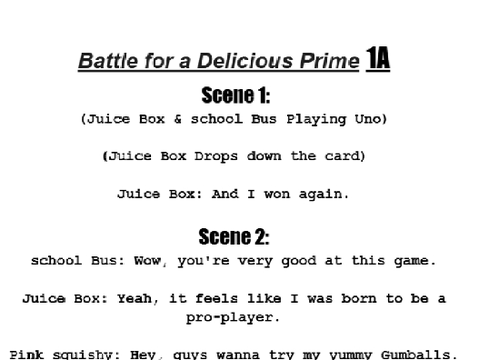 Battle for a Delicious Prime 1A Audio has already started