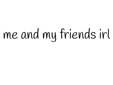 Me and my friends irl
