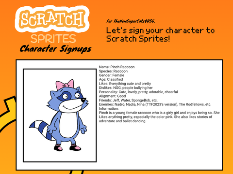 Here's Pinch Raccoon!