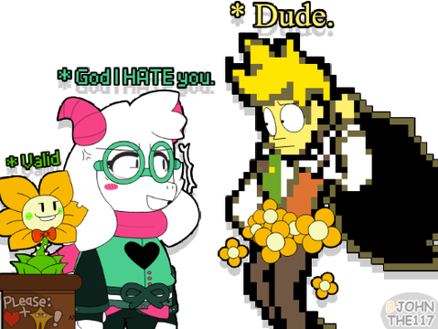 He HATES Flowery- (Also uhhh new Ralsei Vector I'm lazy)