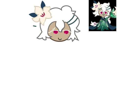 white lilly drawing wip