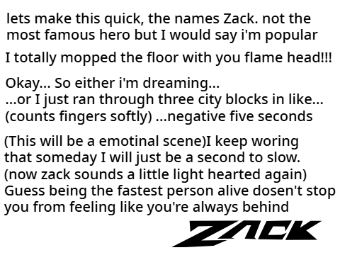 Zack the wolf audition lines
