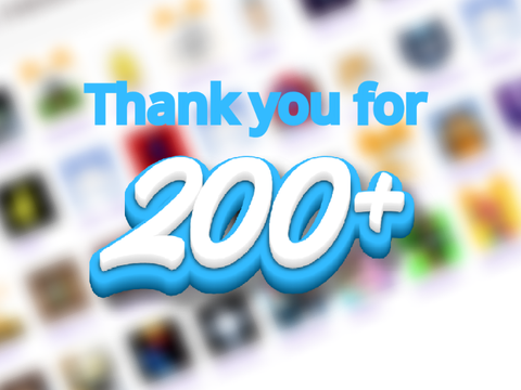 Thanks for 200+