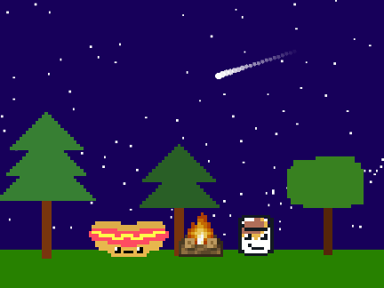 Camping - Pixel Art Parallax