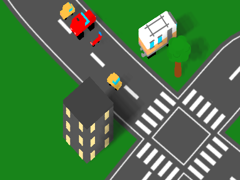 Cars in the Street Unfinished