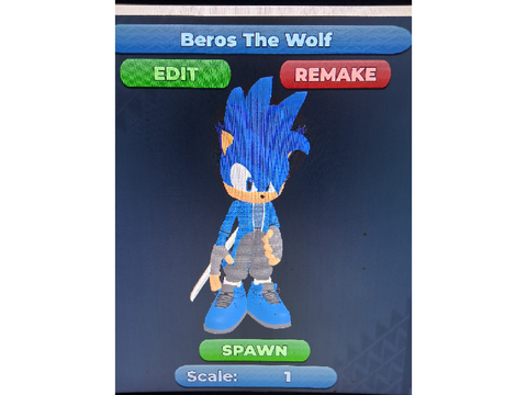 Beros as a sonic Character 