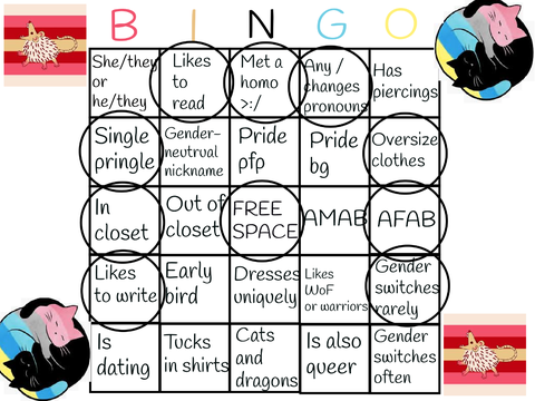 Genderflux/girlflux bingo remix