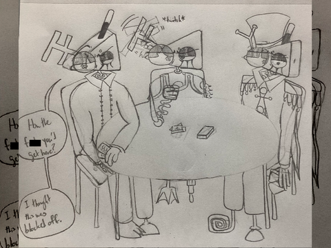 I Drew That One Jax Scene, But AU Zoob lol