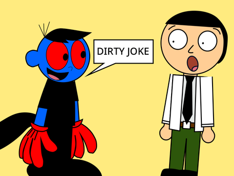 Dark Briffit tells a dirty joke in class