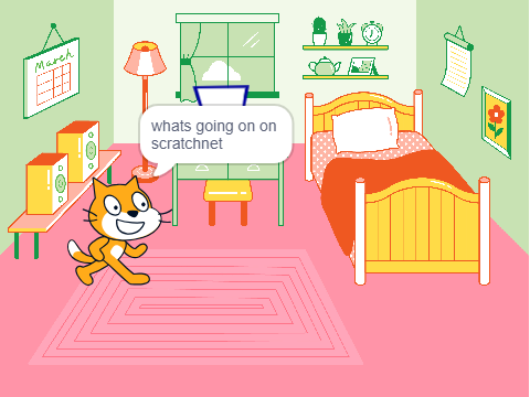 scratch cat blows up