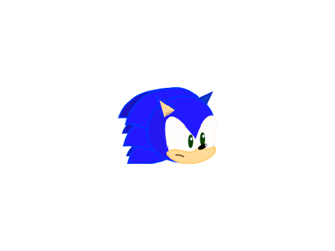 my Sonic vector looks insane (W.I.P)