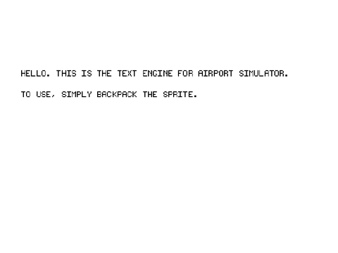 Text Engine for Airport Simulator 